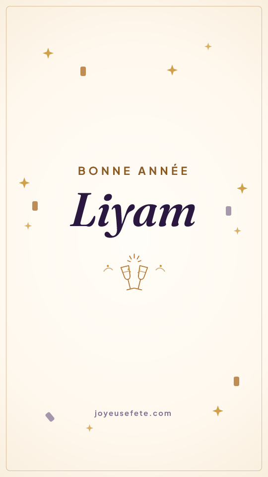 Image « Bonne année Liyam » au format story