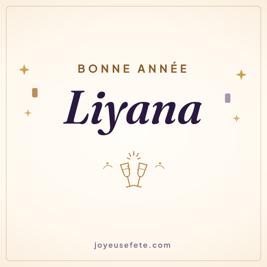 Image carrée « Bonne année Liyana » pour WhatsApp