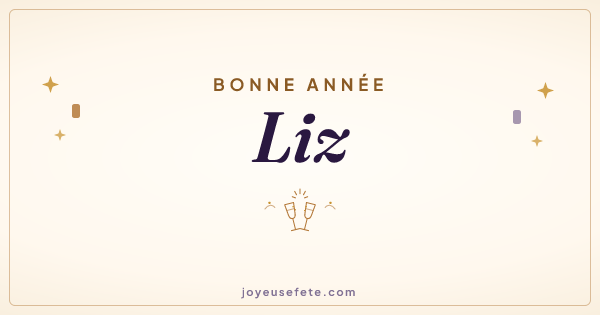 Image « Bonne année Liz » au format large