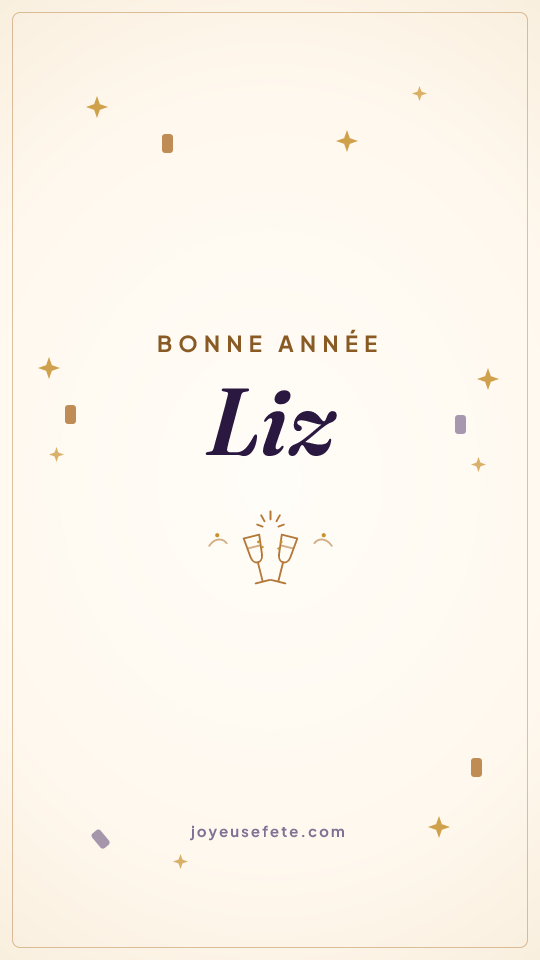 Image « Bonne année Liz » au format story
