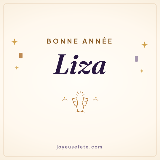 Image carrée « Bonne année Liza » pour WhatsApp