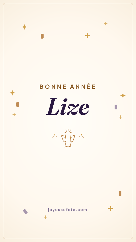 Image « Bonne année Lize » au format story