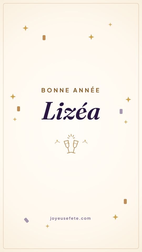 Image « Bonne année Lizéa » au format story