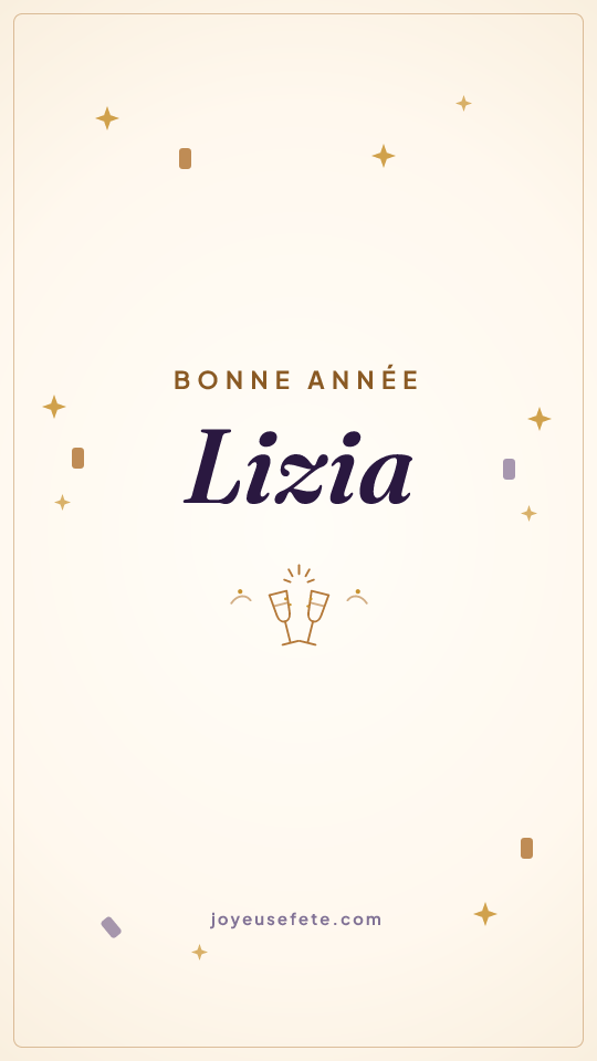 Image « Bonne année Lizia » au format story