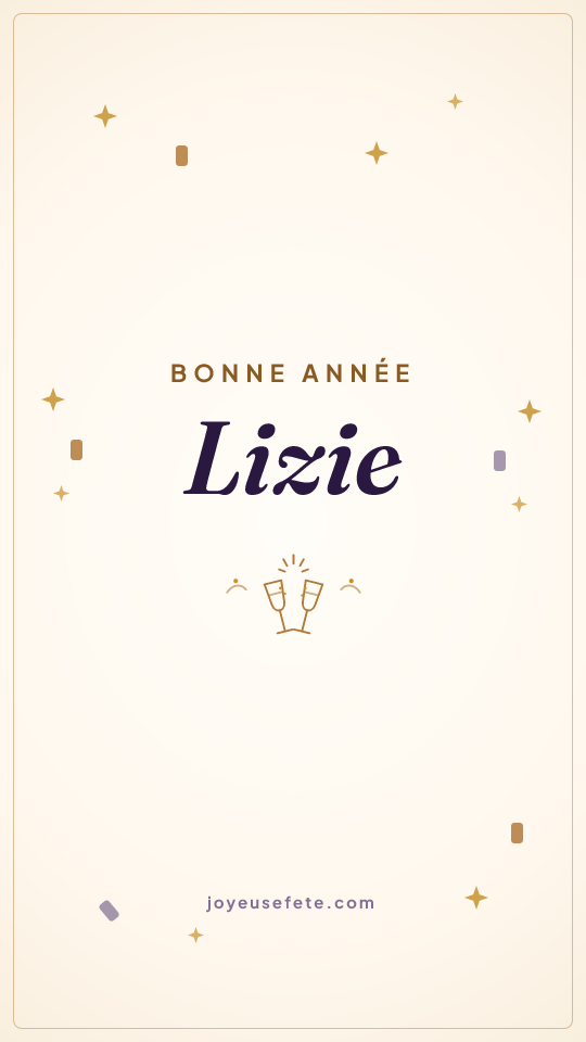 Image « Bonne année Lizie » au format story