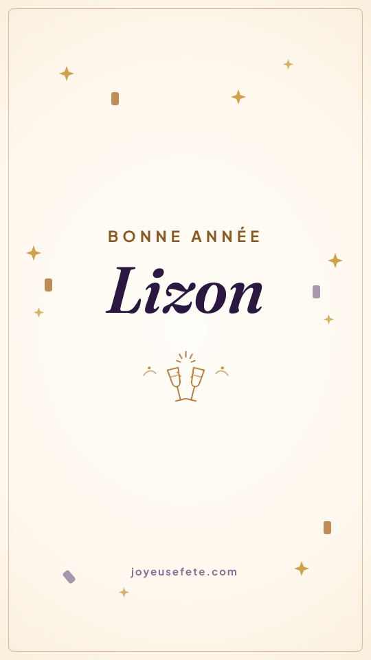 Image « Bonne année Lizon » au format story