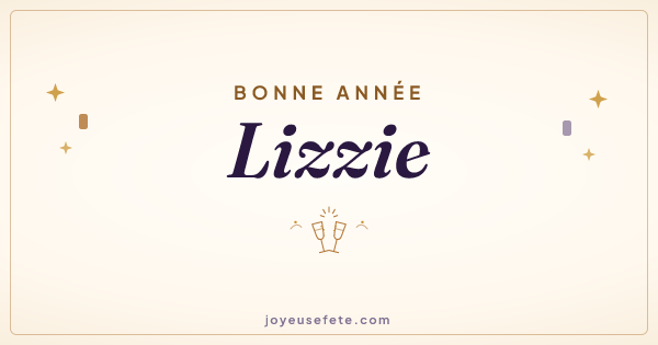 Image « Bonne année Lizzie » au format large