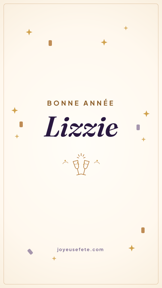 Image « Bonne année Lizzie » au format story