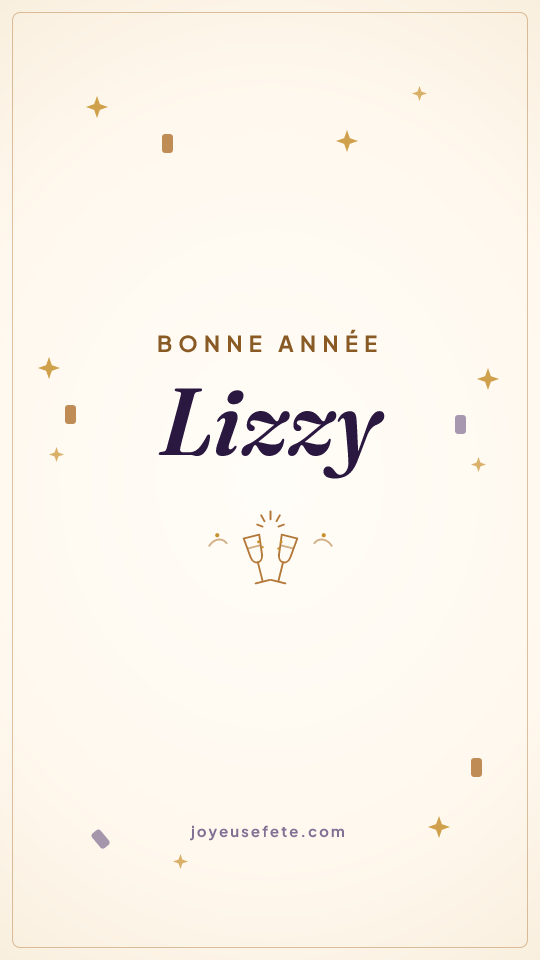 Image « Bonne année Lizzy » au format story