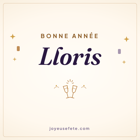 Image carrée « Bonne année Lloris » pour WhatsApp