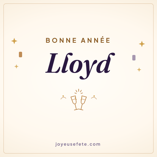Image carrée « Bonne année Lloyd » pour WhatsApp