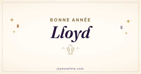 Image « Bonne année Lloyd » au format large