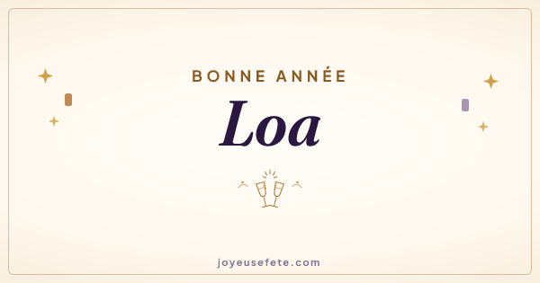 Image « Bonne année Loa » au format large