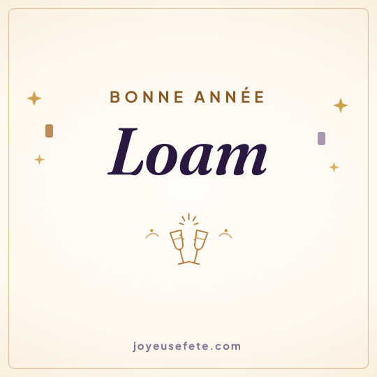 Image carrée « Bonne année Loam » pour WhatsApp