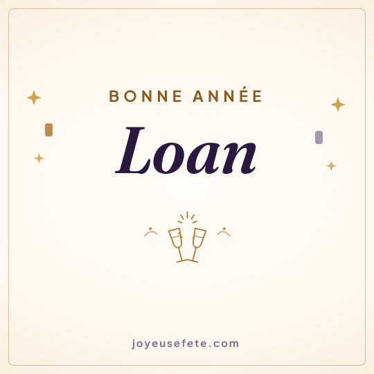 Image carrée « Bonne année Loan » pour WhatsApp
