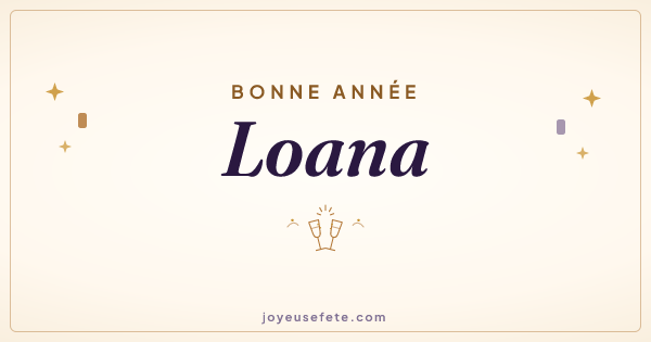 Image « Bonne année Loana » au format large
