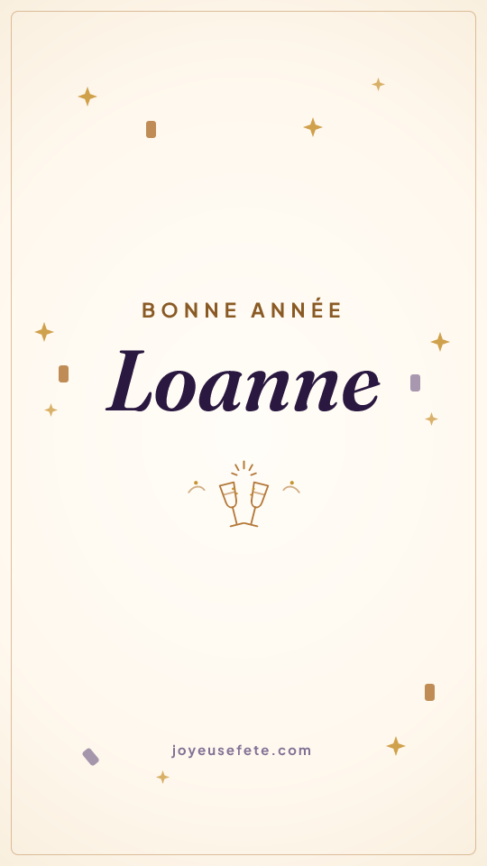 Image « Bonne année Loanne » au format story