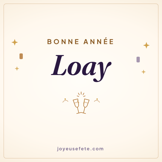 Image carrée « Bonne année Loay » pour WhatsApp