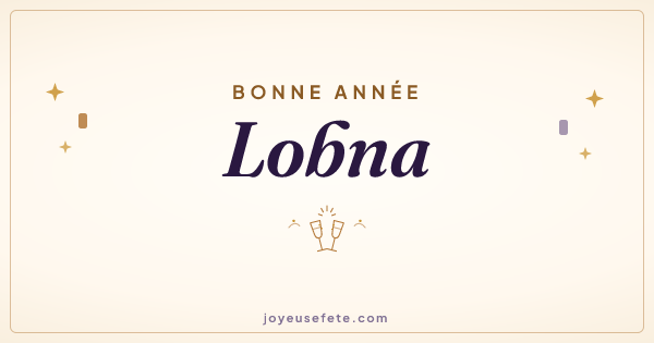 Image « Bonne année Lobna » au format large