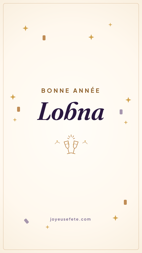 Image « Bonne année Lobna » au format story