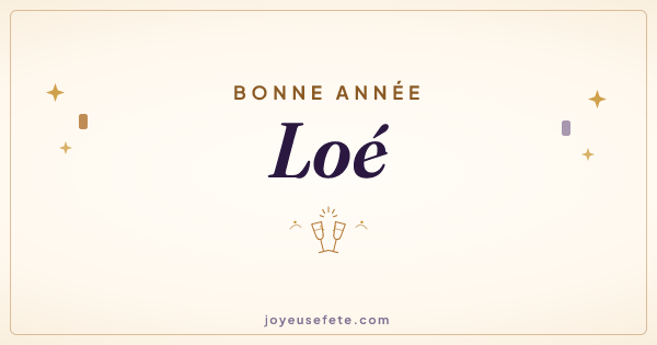 Image « Bonne année Loé » au format large