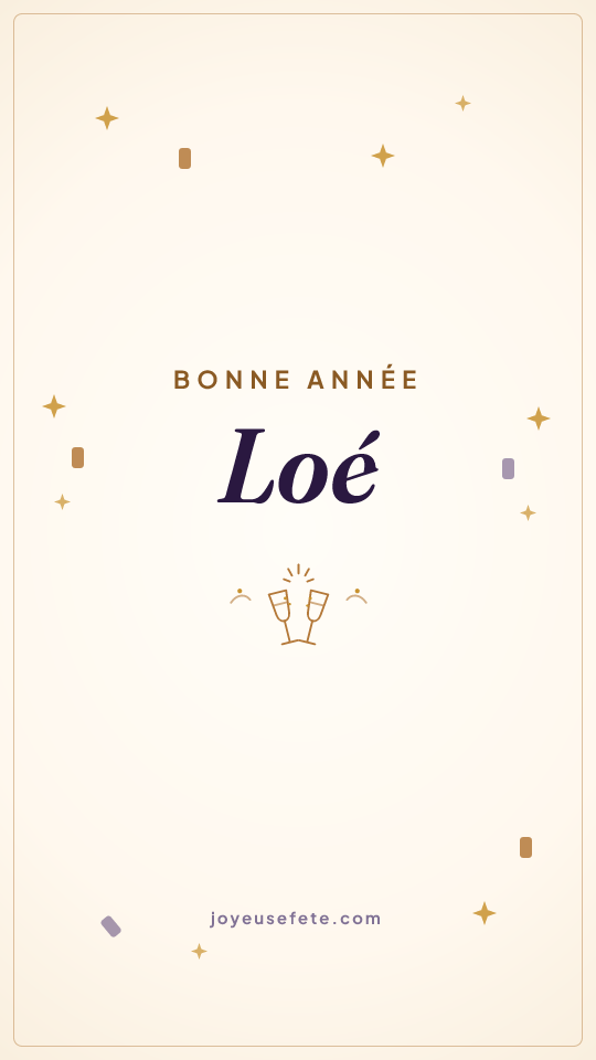 Image « Bonne année Loé » au format story