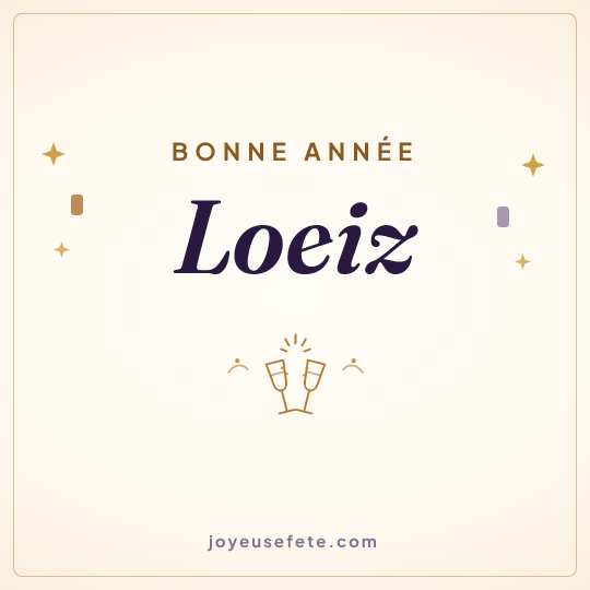 Image carrée « Bonne année Loeiz » pour WhatsApp