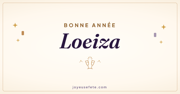 Image « Bonne année Loeiza » au format large