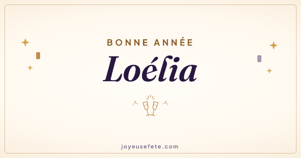 Image « Bonne année Loélia » au format large