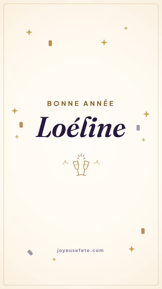 Image « Bonne année Loéline » au format story