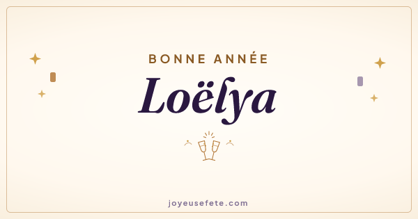 Image « Bonne année Loëlya » au format large