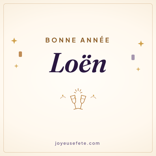 Image carrée « Bonne année Loën » pour WhatsApp