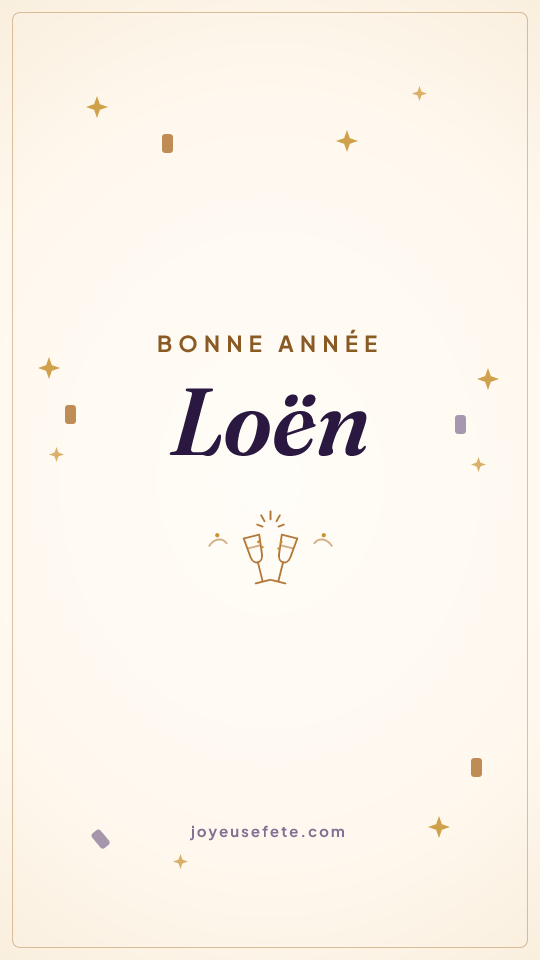 Image « Bonne année Loën » au format story