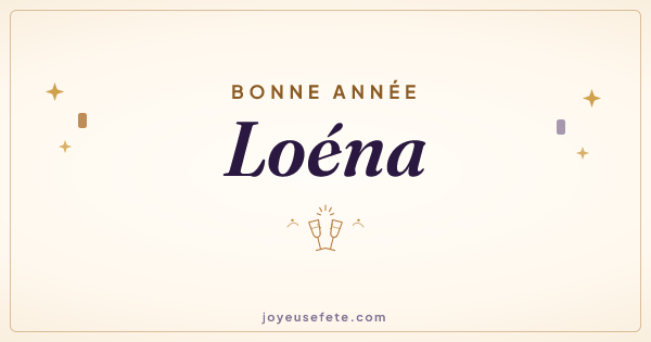 Image « Bonne année Loéna » au format large