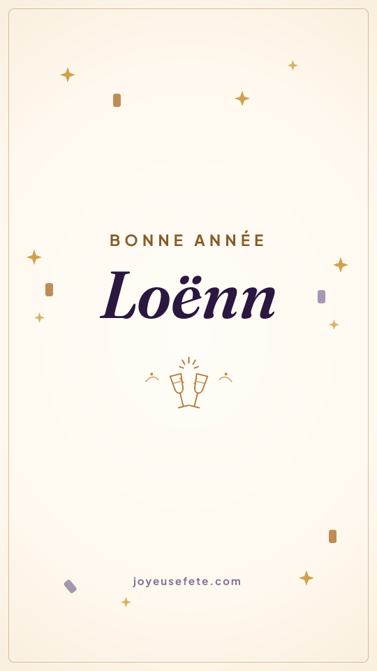 Image « Bonne année Loënn » au format story