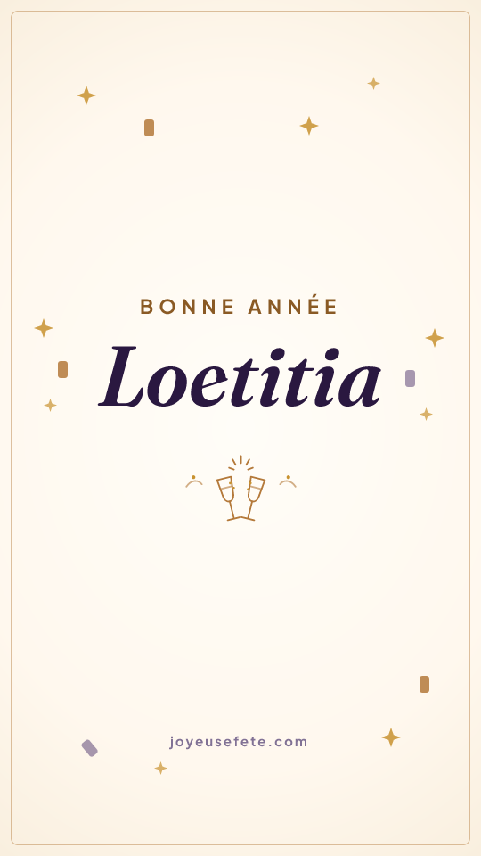 Image « Bonne année Loetitia » au format story