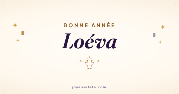 Image « Bonne année Loéva » au format large