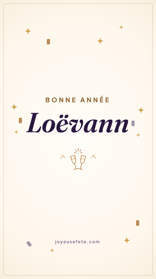Image « Bonne année Loëvann » au format story
