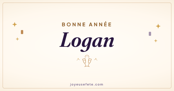 Image « Bonne année Logan » au format large