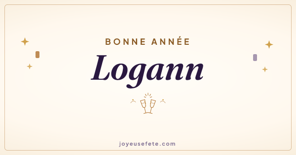 Image « Bonne année Logann » au format large