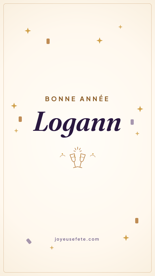 Image « Bonne année Logann » au format story