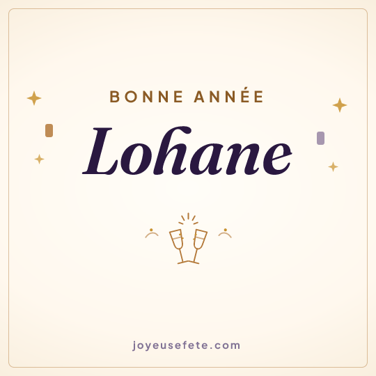 Image carrée « Bonne année Lohane » pour WhatsApp
