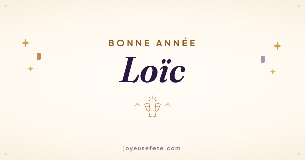 Image « Bonne année Loïc » au format large