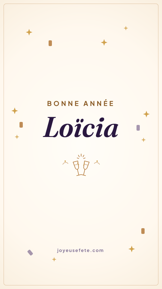 Image « Bonne année Loïcia » au format story