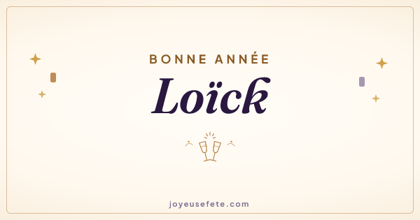Image « Bonne année Loïck » au format large