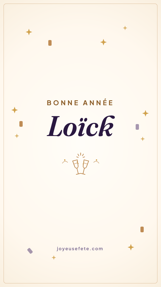 Image « Bonne année Loïck » au format story