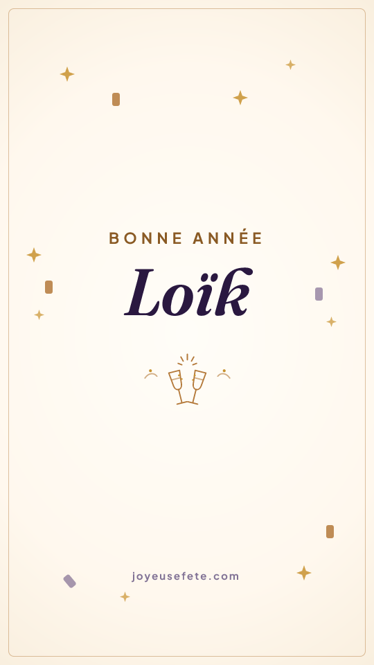 Image « Bonne année Loïk » au format story