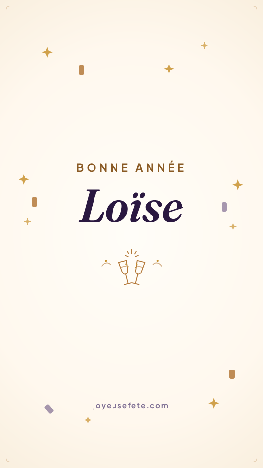 Image « Bonne année Loïse » au format story
