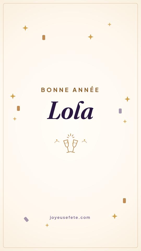 Image « Bonne année Lola » au format story