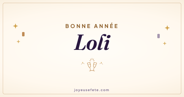 Image « Bonne année Loli » au format large